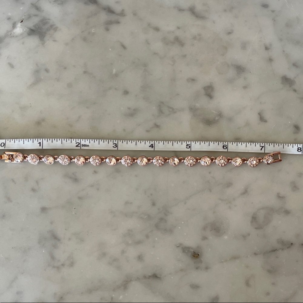 GIVENCHY Rose Gold Tennis Bracelet with Clear Crystals - Picture 16 of 16